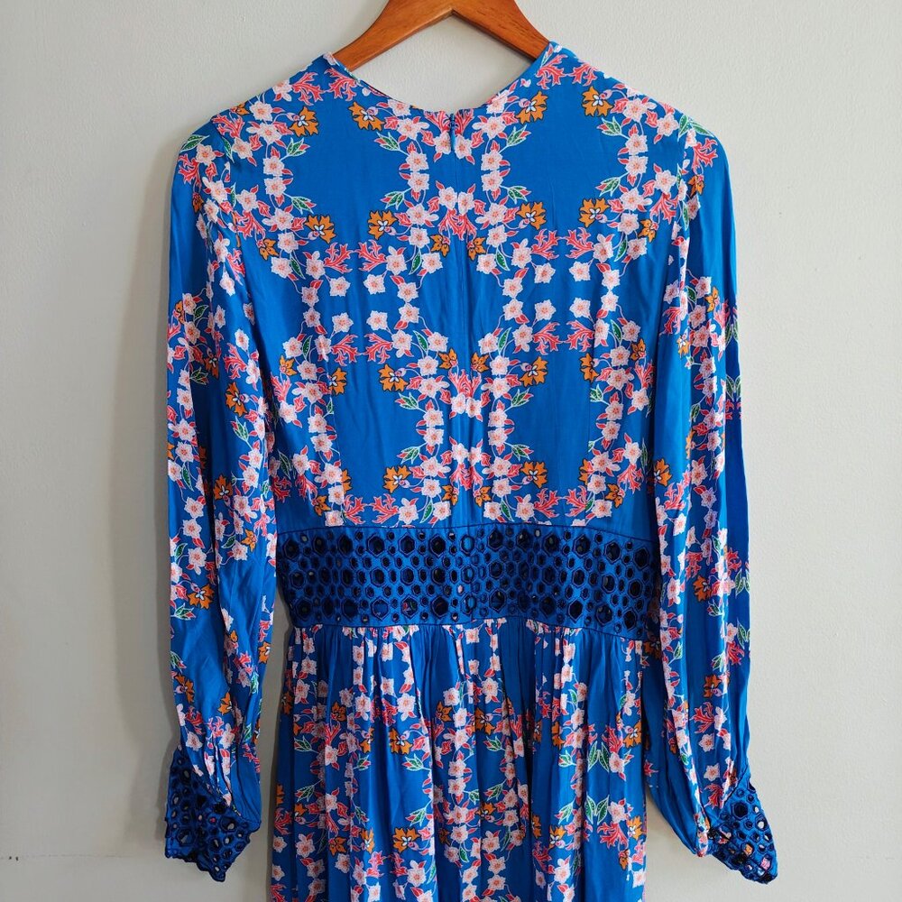 SANDRO Roberta Eyelet Lace-Inset Maxi Dress - Picture 7 of 15